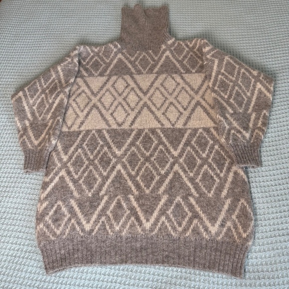 Vintage Hilda Ltd Icelandic 100% Wool Sweater Womens Large Turtleneck Iceland - Picture 1 of 7